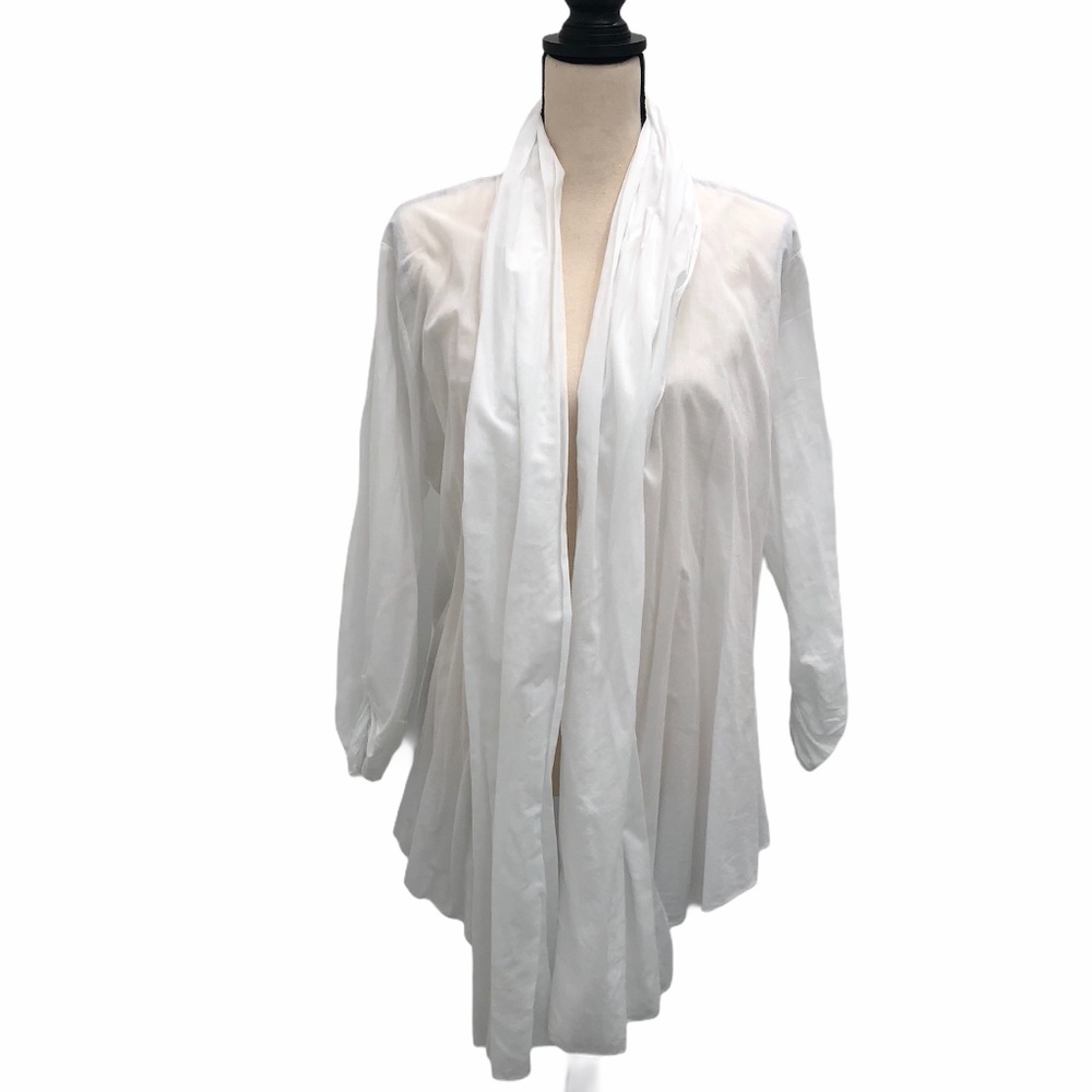 XCVI COTTON OPEN WATERFALL WHITE JACKET SIZE XL